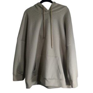 Bloomchic Made For Curves Hoodie Size 14-16 Beige Quilted Texture Big Pockets